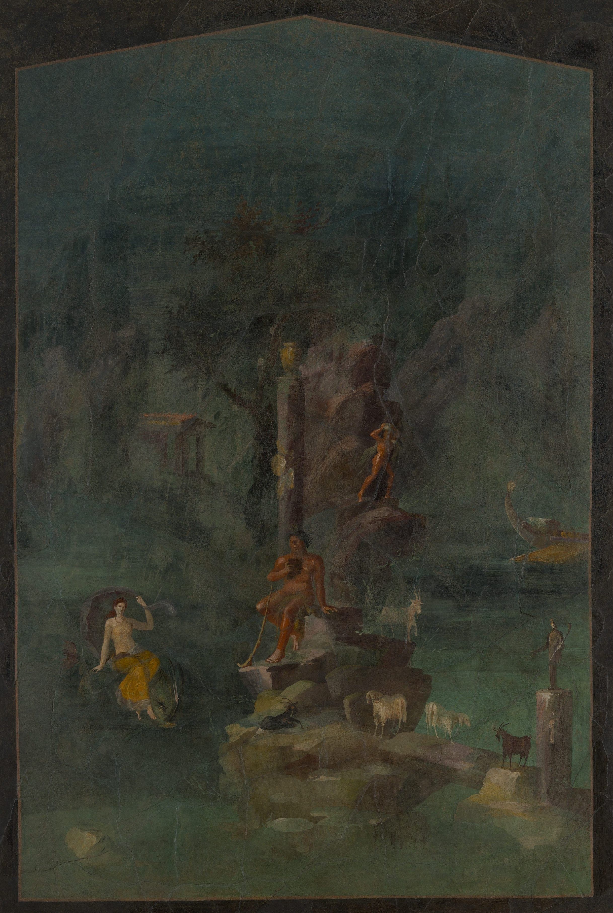 Polyphemus and Galatea — The one-eyed giant pines for the sea-nymph — a myth painted for an emperor’s villa.
