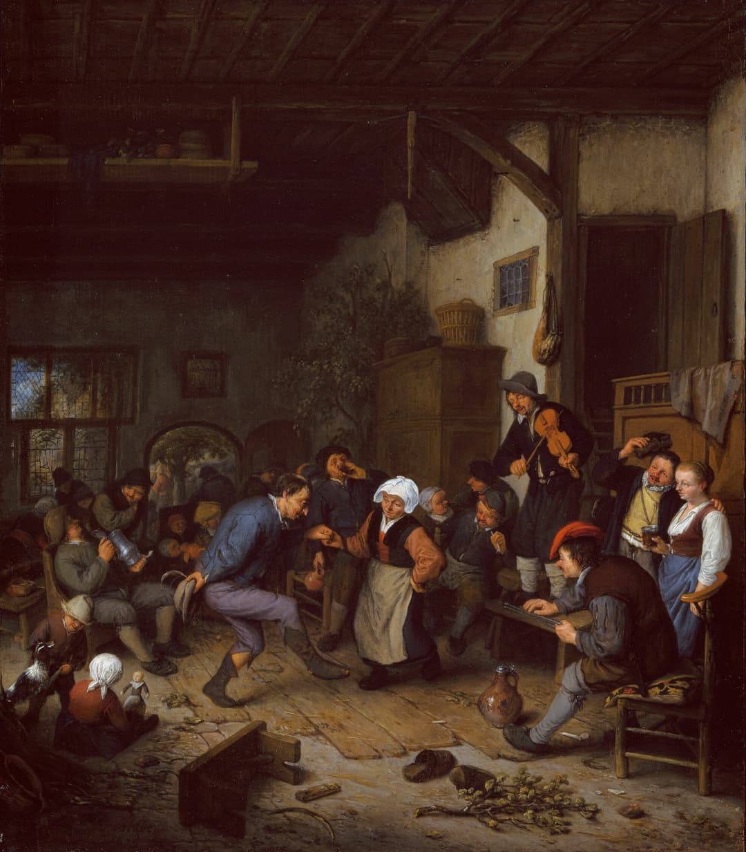 Merrymakers in an Inn, Adriaen van Ostade
