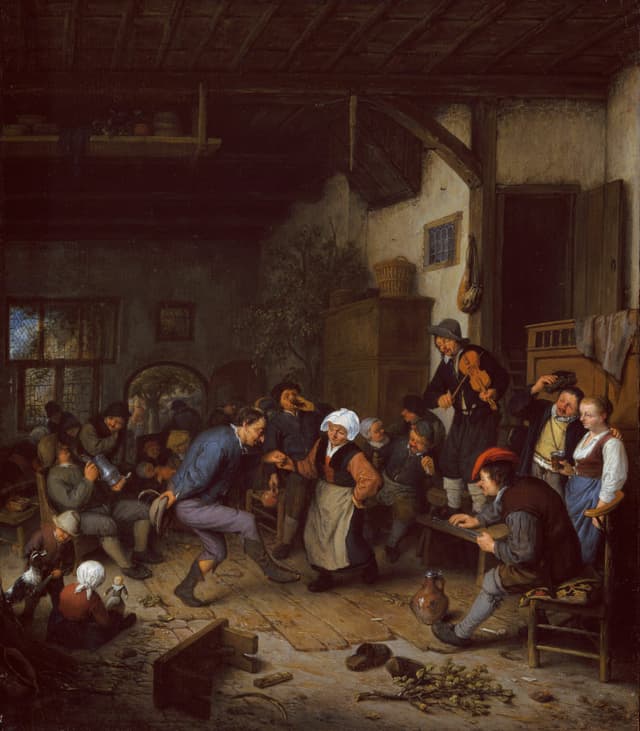 Merrymakers in an Inn, Adriaen van Ostade