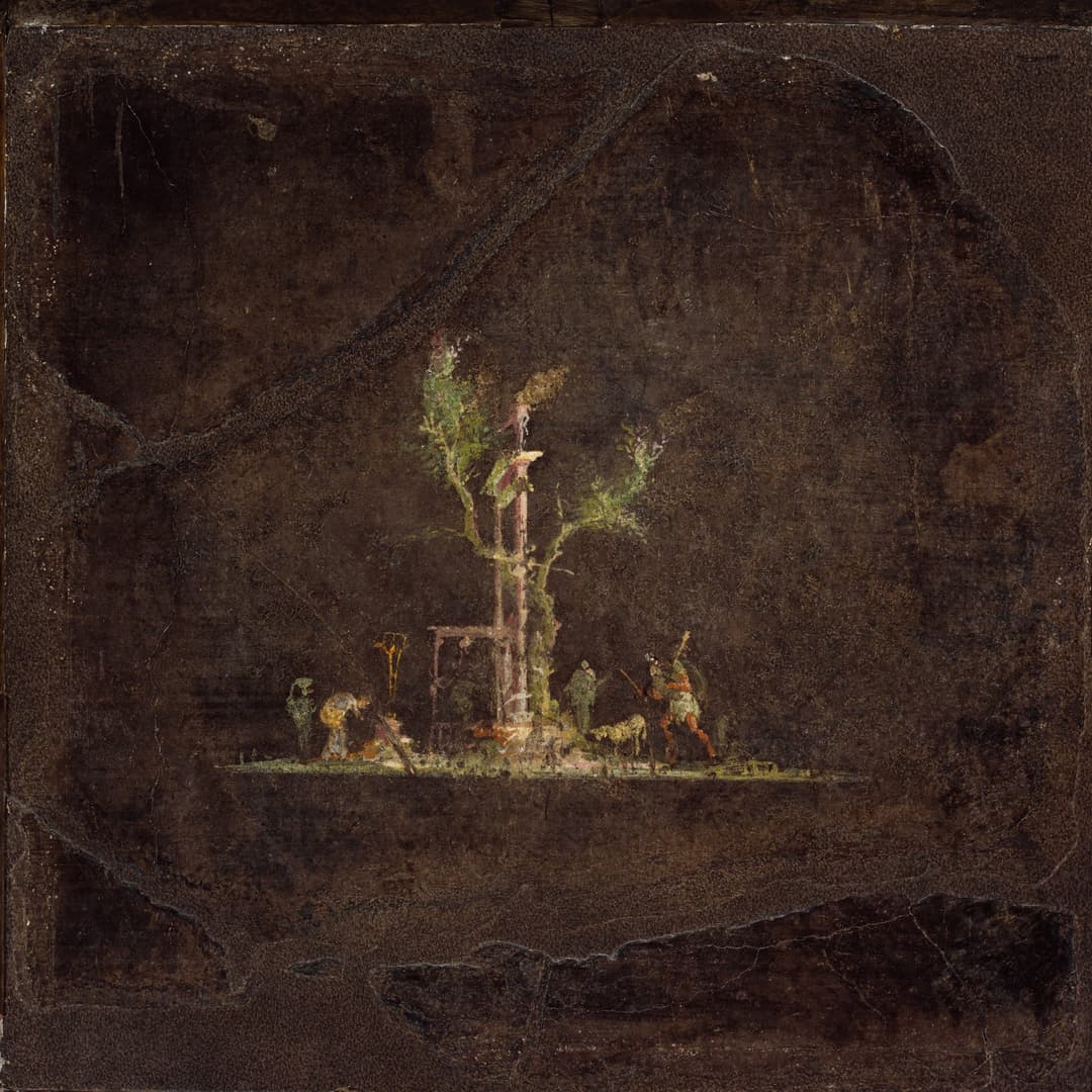 Landscape on Black Ground